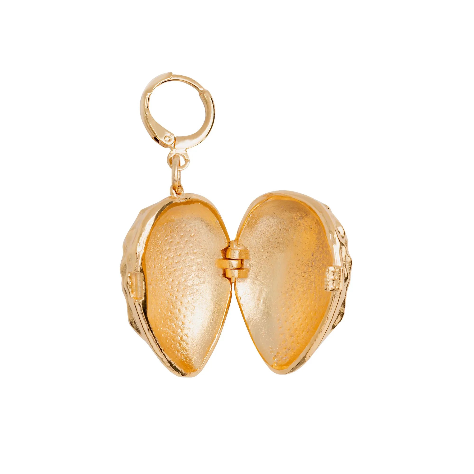 Colar Relicário Noz Ouro